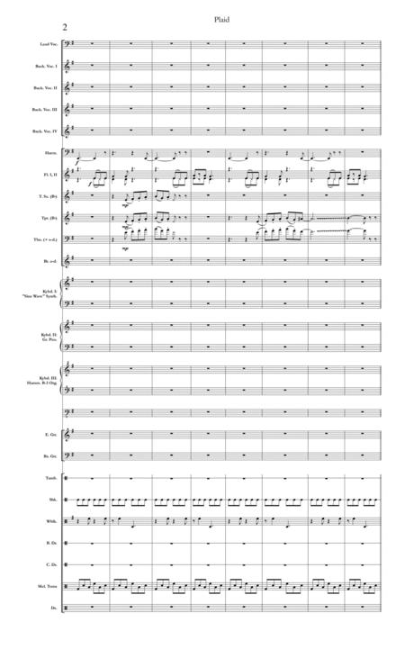 Plaid Chicago Full Score Set Of Parts Page 2