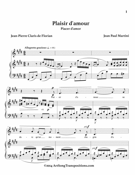 Plaisir D Amour E Major Page 2