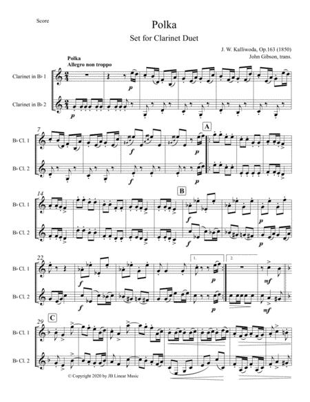 Polka By Kalliwoda Set For Clarinet Duet Page 2