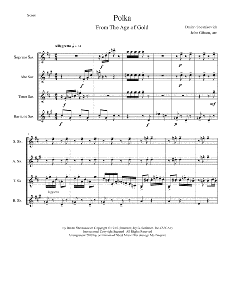 Polka From The Age Of Gold Sax Quartet Page 2