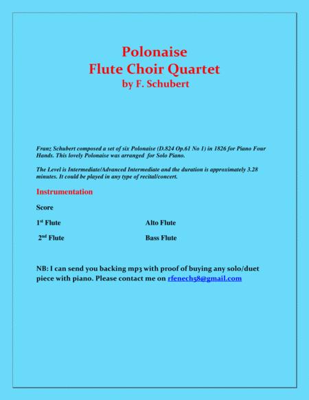 Polonaise F Schubert Flute Choir Quartet Chamber Music Intermediate Page 2