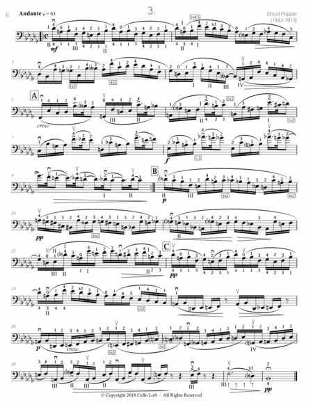 Popper Arr Richard Aaron Op 73 Etude 3 Page 2