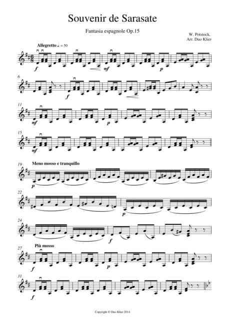 Potstock Souvenir De Sarasate 2nd Violin Accompaniment Page 2