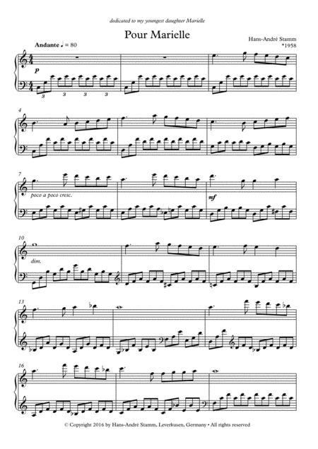 Pour Marielle For Piano Page 2