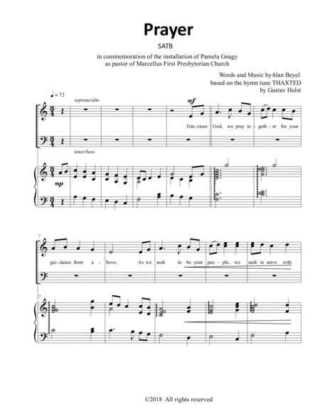 Prayer Satb And Piano 6 Pages Page 2