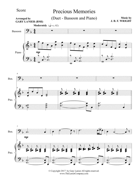 Precious Memories Duet Bassoon Piano With Score Part Page 2