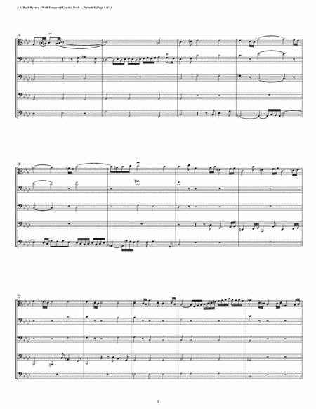 Prelude 08 From Well Tempered Clavier Book 1 Trombone Quintet Page 2