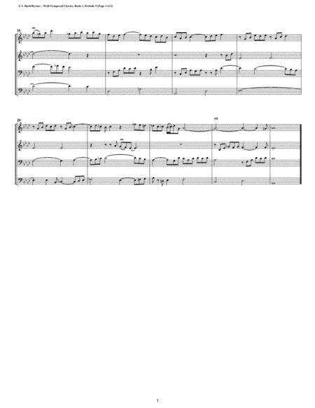 Prelude 09 From Well Tempered Clavier Book 1 Double Reed Quartet Page 2