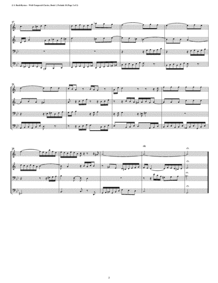 Prelude 18 From Well Tempered Clavier Book 1 Brass Quartet Page 2