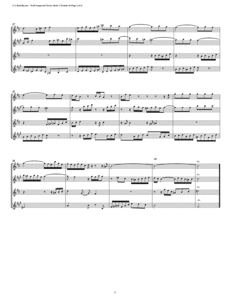 Prelude 18 From Well Tempered Clavier Book 1 Saxophone Quartet Page 2