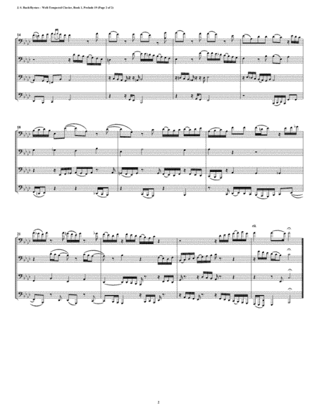 Prelude 19 From Well Tempered Clavier Book 1 Euphonium Tuba Quartet Page 2