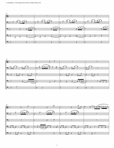 Prelude 24 From Well Tempered Clavier Book 2 Trombone Quintet Page 2