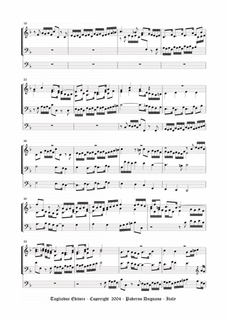 Prelude And Fugue In F Buxtehude For Organ 3 Staff Page 2