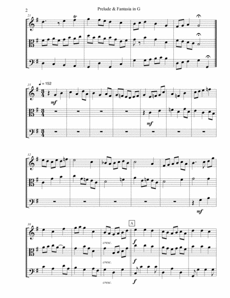 Prelude Fantasia In G For String Trio Page 2