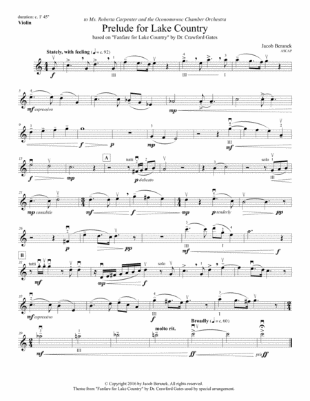 Prelude For Lake Country Violin And Piano Page 2