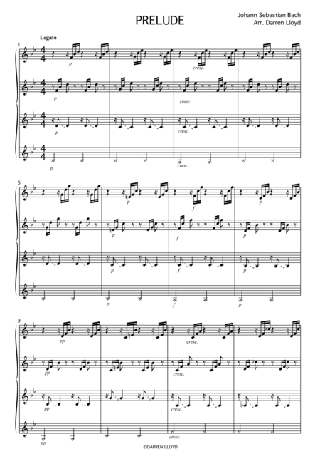 Prelude For Trumpet Quartet Js Bach Page 2