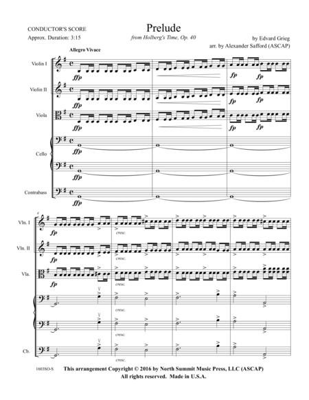 Prelude From Holbergs Time Op 40 Holberg Suite Score Page 2