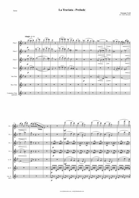 Prelude From La Traviata For Flute Choir Page 2