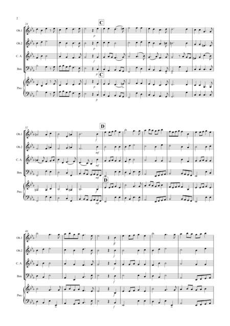 Prelude From Te Deum For Double Reed Quartet Page 2