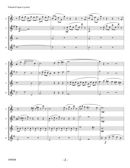 Prelude Fugue In G Minor Satb Sax Quartet Based On Organ Solo By J Bach Page 2