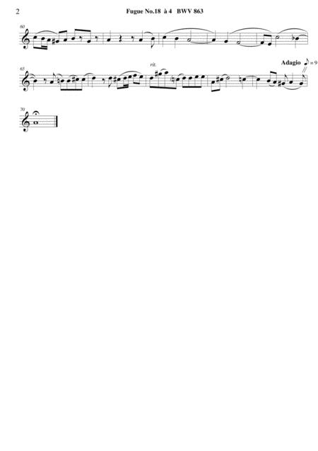 Prelude Fugue No 18 Well Tempered Clavier Vol One Page 2