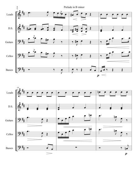 Prelude In B Minor Steel Drum Band Page 2