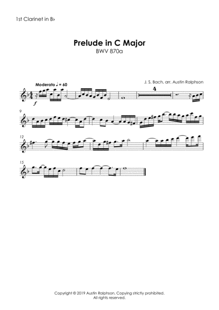 Prelude In C Major Bwv 870a Clarinet Quintet Page 2