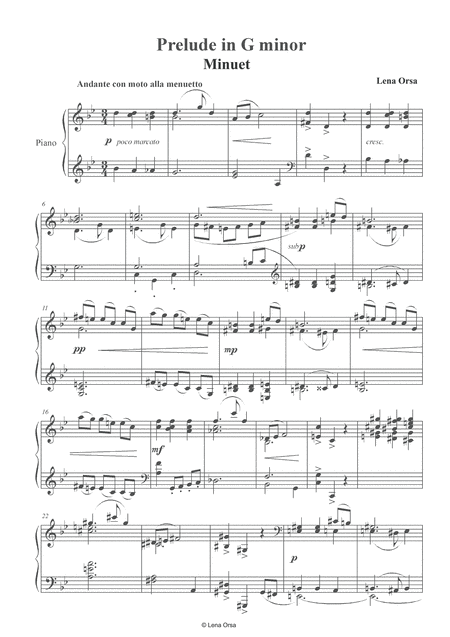 Prelude In G Minor Minuet Page 2