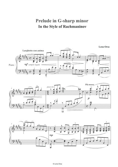 Prelude In G Sharp Minor In The Style Of Rachmaninov Page 2