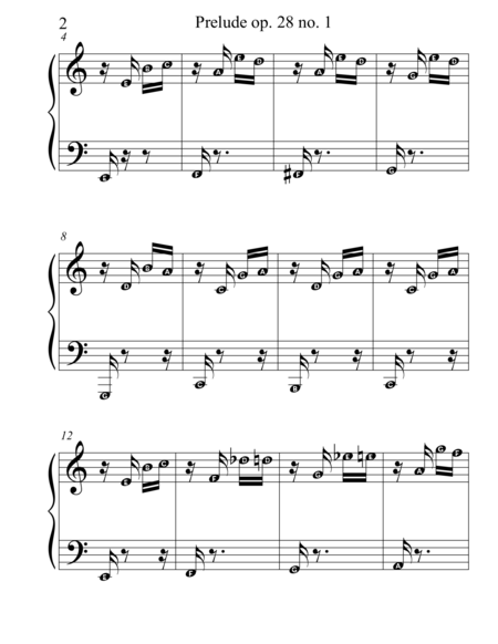 Prelude Op 28 No 1 Page 2
