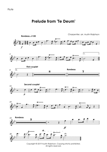 Prelude Rondeau From Te Deum Wind Quintet Page 2