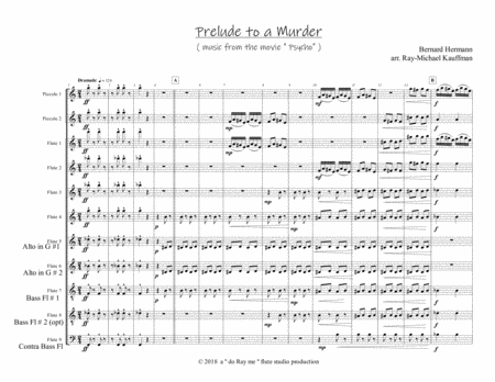 Prelude To A Murder Music From The Movie Psycho For Flute Choir Ensemble Page 2