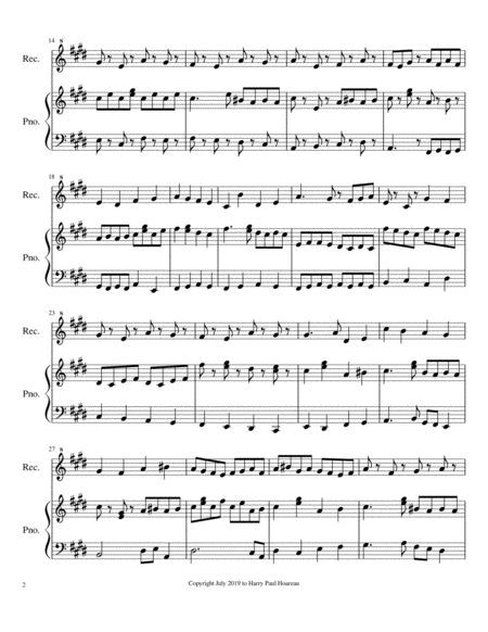 Presence 25k Piano And Recorder Duet Page 2