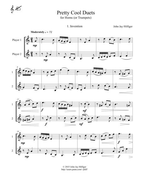 Pretty Cool Duets For French Horns Or Trumpets Page 2