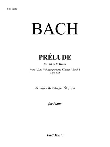 Prlude No 10 In E Minor From Das Wohltemperierte Klavier Book I Bwv 855 As Played By Vkingur Lafsson Page 2