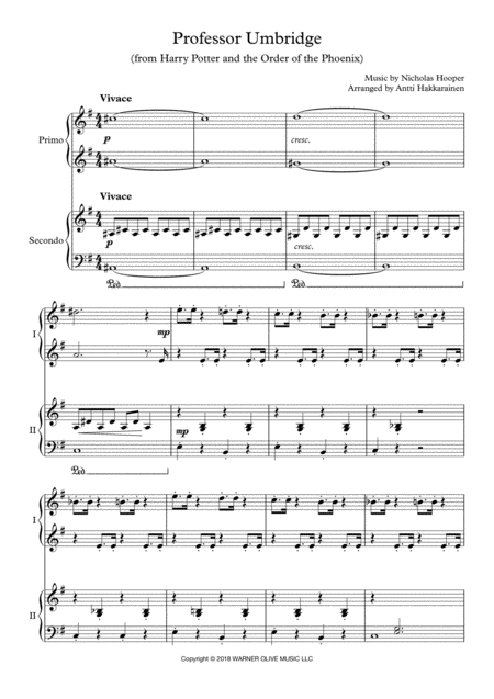 Professor Umbridge Piano 4 Hands Page 2