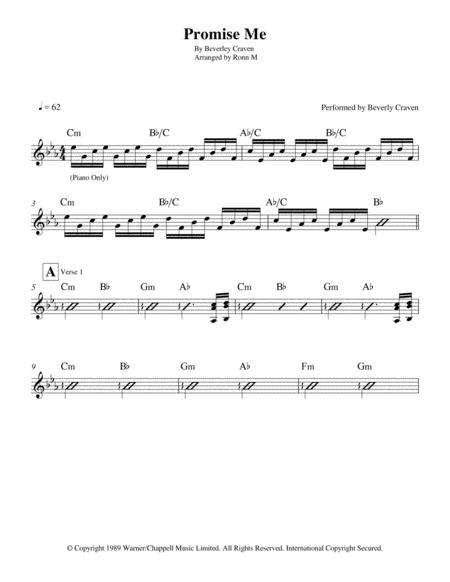 Promise Me Performed By Beverly Craven Page 2