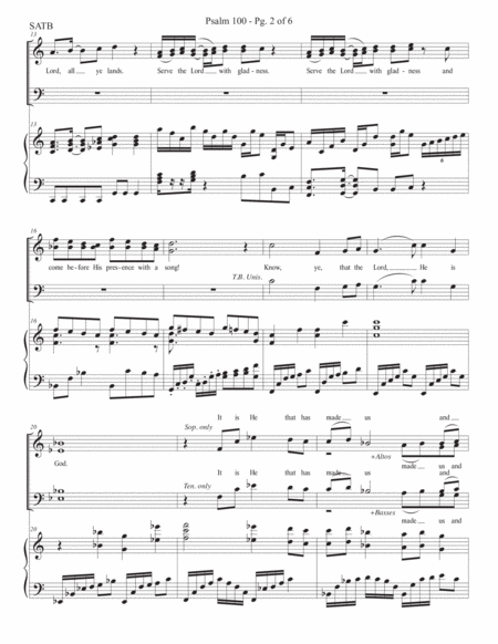 Psalm 100 Make A Joyful Noise Satb Page 2