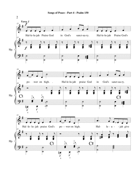 Psalm 150 Voice And Harp Page 2