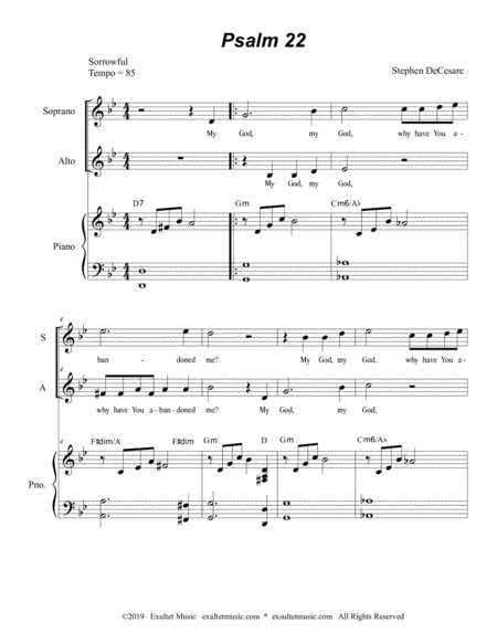 Psalm 22 My God My God Duet For Soprano And Alto Solo Page 2