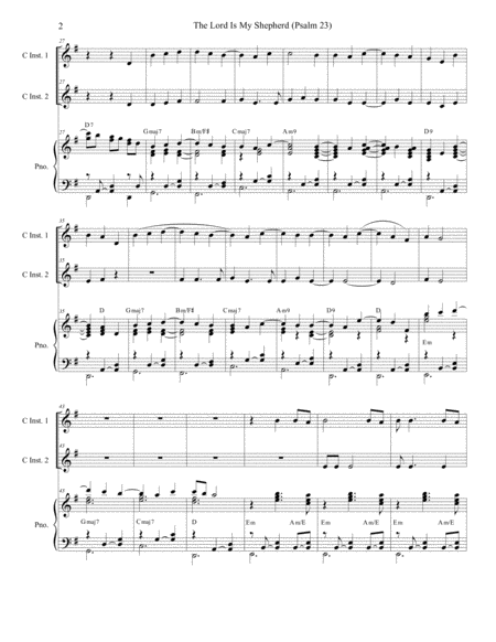 Psalm 23 Theme From The Vicar Of Dibley Duet For C Instruments Page 2