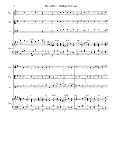 Psalm 23 Theme From The Vicar Of Dibley For String Trio Piano Page 2