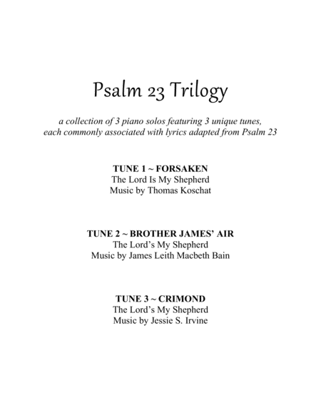 Psalm 23 Trilogy Collection Of 3 Piano Solos Page 2