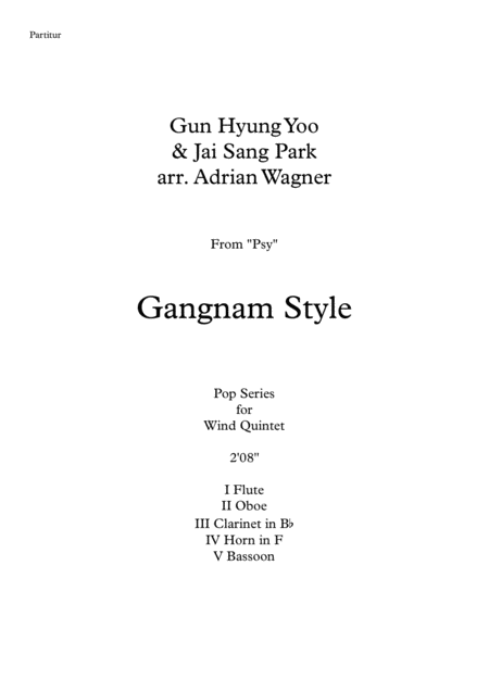 Psy Gangnam Style Wind Quintet Arr Adrian Wagner Page 2