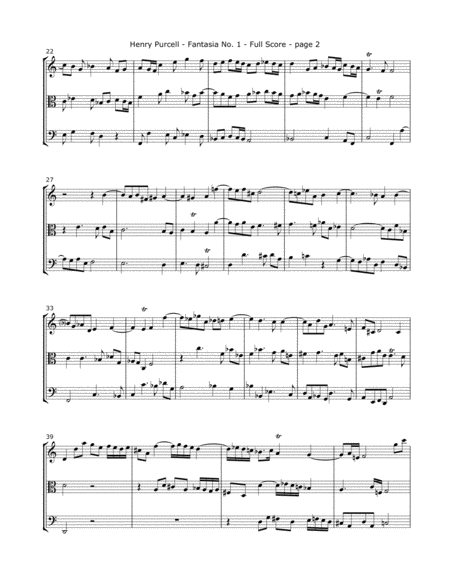 Purcell H Fantasia No 1 For Violin Viola And Cello Page 2