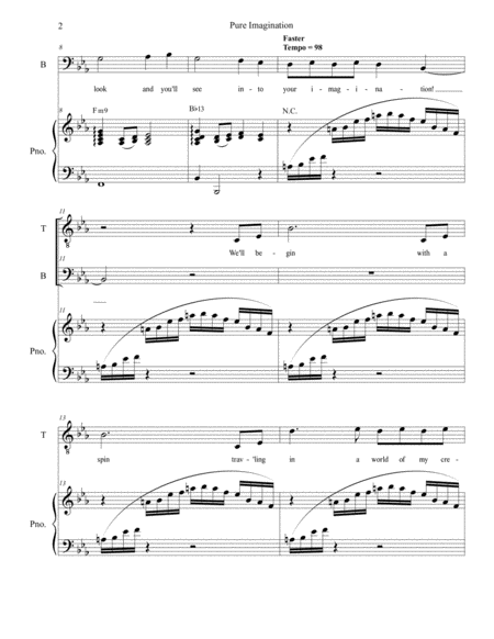 Pure Imagination For 2 Part Choir Tb Page 2