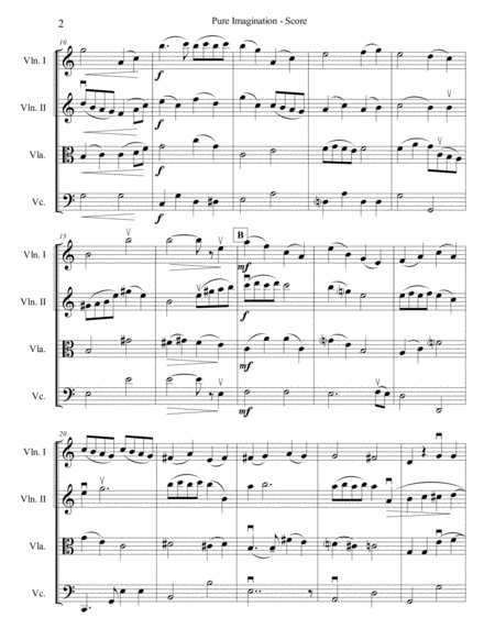 Pure Imagination For String Quartet Page 2