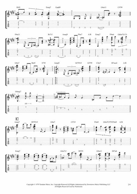 Pure Imagination Jazz Guitar Chord Melody Page 2