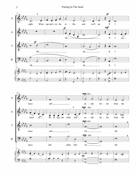 Putting In The Seed For Satb Choir Page 2