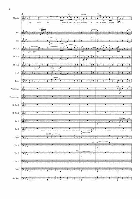 Quando Me N Vo From La Boheme Musettas Waltz Song For Soprano And Concert Band Page 2